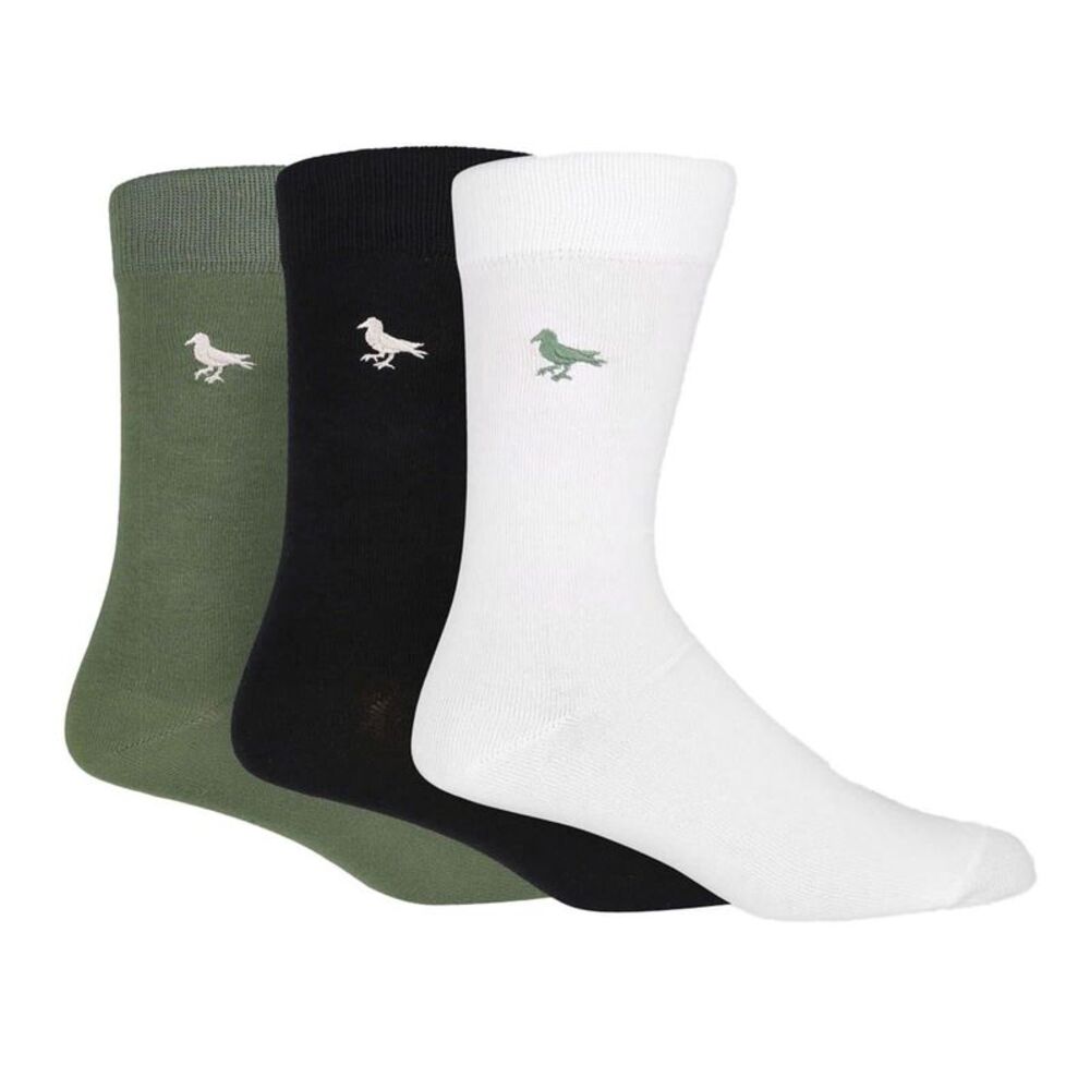 Modern Amusement Mens Robin Silver Lake Crew Socks (Pack of 3) / White